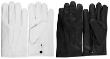 Guard Marching Band Marching Parade Military Leather Dress Gloves with Snaps