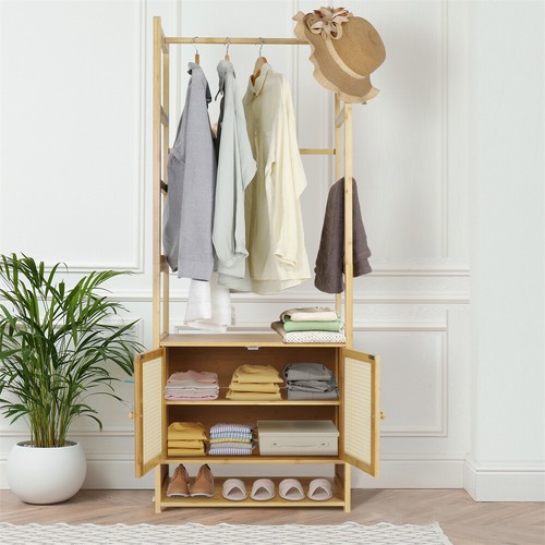 Extra tall garment rack bamboo - extra,