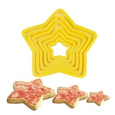 6pcs Star Shaped Cookie Cutter Biscuit Baking Pastry Fondant Christmas Tree Set