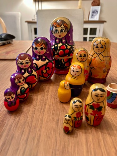 Lot vintage nesting dolls - vintage,