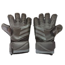 adidas Predator Match Fingersave Goalkeeper Gloves Black Size 9 Adults New