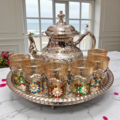 Handmade moroccan tea set - handmade,