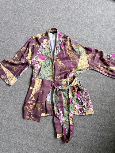 Next floral satin kimono wrap - satin,