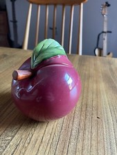 Red Apple, hidden sugar bowl with spoon set kitsch vintage ceramic collectable