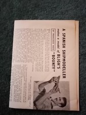 Di25  Ephemera 1950s article Francisco roig bligh hms bounty model 