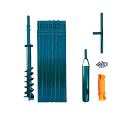 DRILLPARTNER Hand Auger System Water well Earth Borer 100-200mm/ 8-18m + BAILER