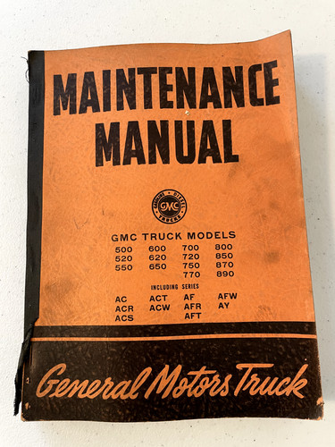 1942 maintenance manual - maintenance, gmc