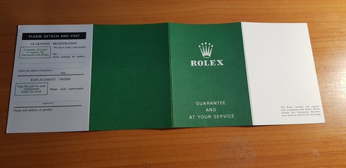 Rolex tudor garantee and - rolex,