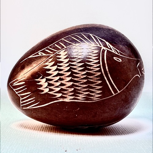 Egg soapstone hand carved - soapstone,