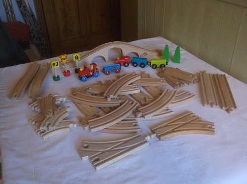 Wooden train track - train,