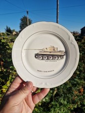 Rare Wtoctawek Poland Tiger 1 Tank Museum 7.5" Military Collectable Side Plate