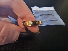 Calm Collective anxiety/fidget spin Gold star and crystal ring Size 9  / R 1/2