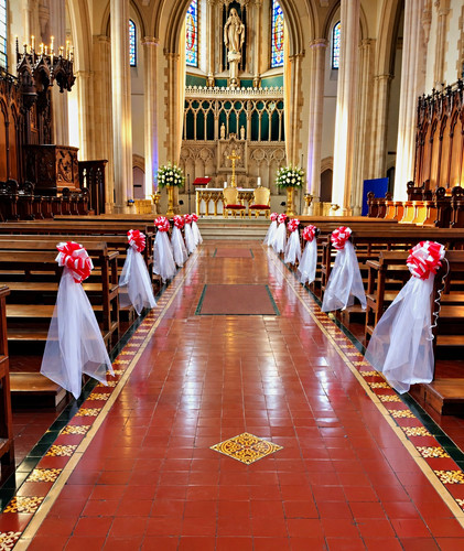 Wedding pew bow decoration - wedding,