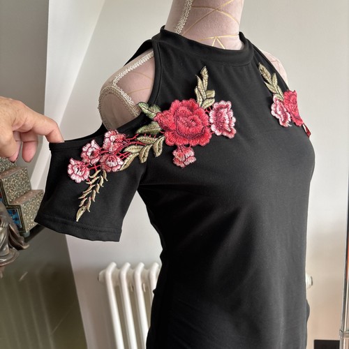 Gypsy top cold shoulder black - top,