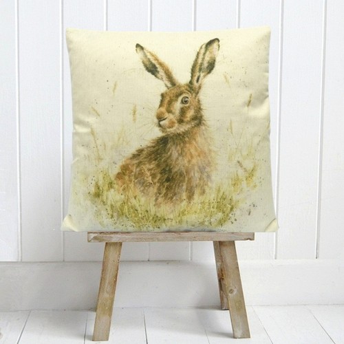 Brown rabbit cushion cover - brown,