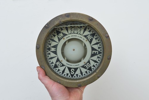 Vintage boat compass - , old
