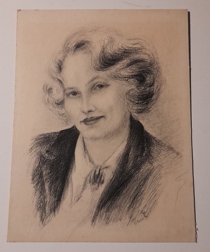 Vintage portrait lady - of, a