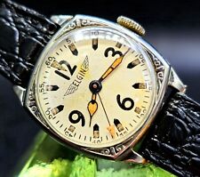 Vintage ELGIN "AVIGO" 1920'S Art Deco Men's Military Watch W/ Superb Case & Dial