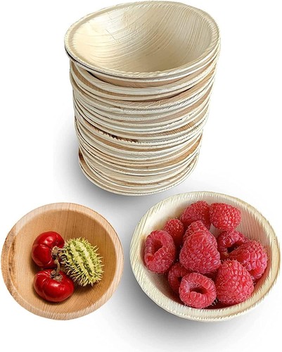 Disposable palm leaf plates - palm,