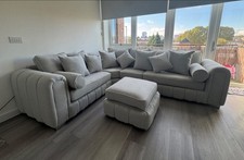  New Grey Lilly Corner Sofa In