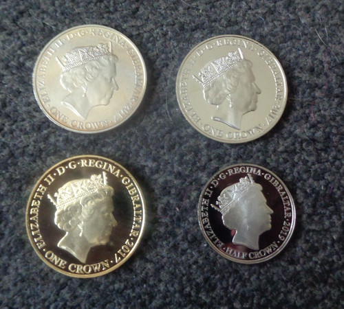 Gibraltar one crown lest - x, "lest