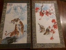 2 Vintage Chinese Watercolour