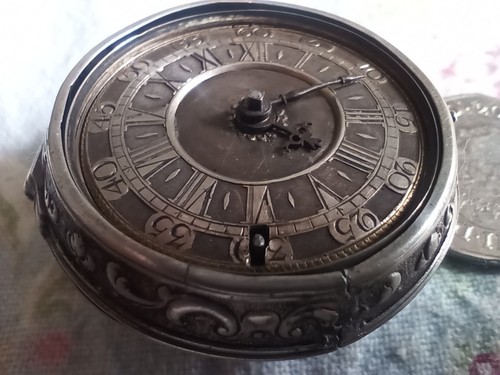 Tiny c1725 verge fusee - fusee, silver