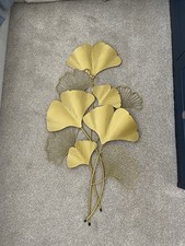 Ginkgo Leaf 3D Metal Wall Art Modern Home Decor