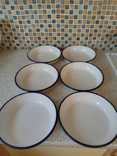 Set 20cm enamel deep plate - 6,