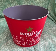 Estrella Damm Beer Ice Bucket – 23cm Diameter, Brand New – Home Bar / BBQ