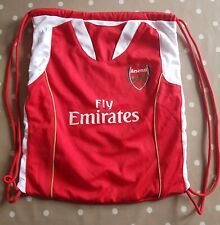 Vintage Arsenal FC Drawstring Boot Bag In Shirt Style Fly Emirates Xmas Gift 