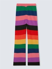 Olivia Rubin Ali Rainbow Stripe Shimmer Knit Trousers Size Small