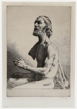 William Strang RA (1859-1921) - Etching, Life Model in the Studio