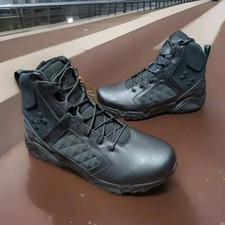 Under Armour UA Tac Zip 2.0 Black Men's Tactical Hunting Boots Size 10 Logo NIB