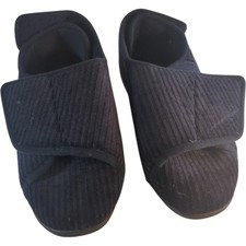 HOMETOP Quick fasten Slippers Men's UK 9 Navy Comfortable Casual Wear