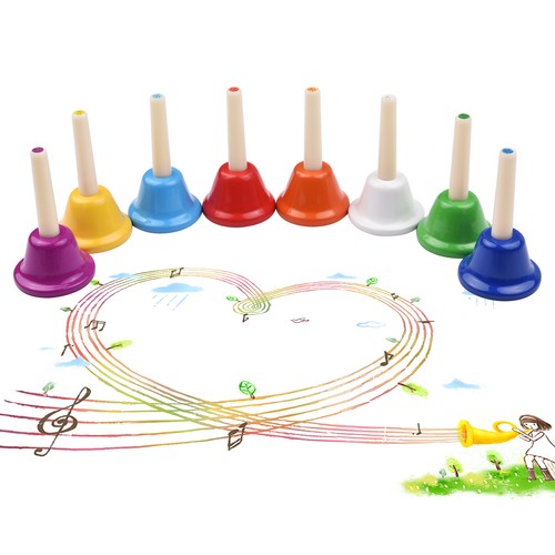 8pcs colorful handbell note - colorful,