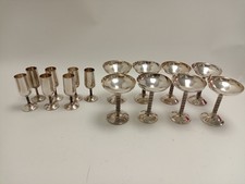 Vintage Spanish Silver-Plated Goblet and Coupe Set by Alara Seville 15pcs