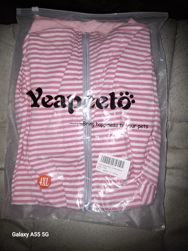 Dog pink striped pyjamas pet - pink,