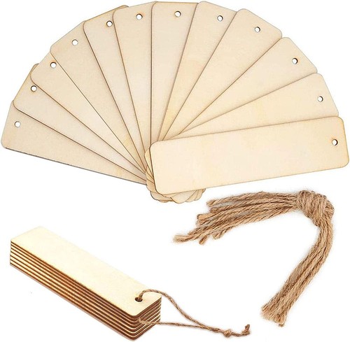 12pcs blank wood bookmarks - blank,
