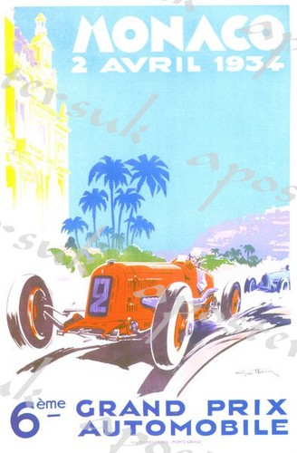 Vintage 1934 monaco grand - grand, prix