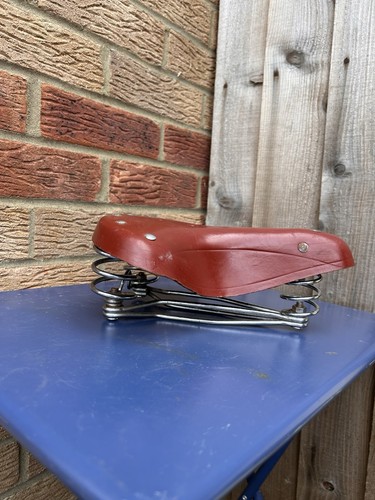 Leather vintage bike seat - seat, with