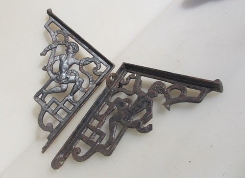 Antique iron cistern shelf - antique,