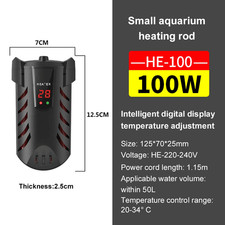 Aquarium Water Heater Aqua Fish Tank Thermosafe LCD Digital Submersible 50-200W