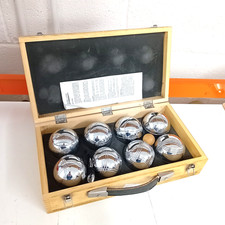 PARLANE COLLECTION PETANQUE SET Metal set in wooden case