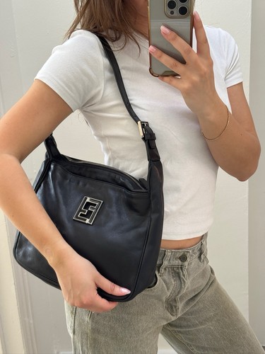Fendi zucca black leather - zucca,