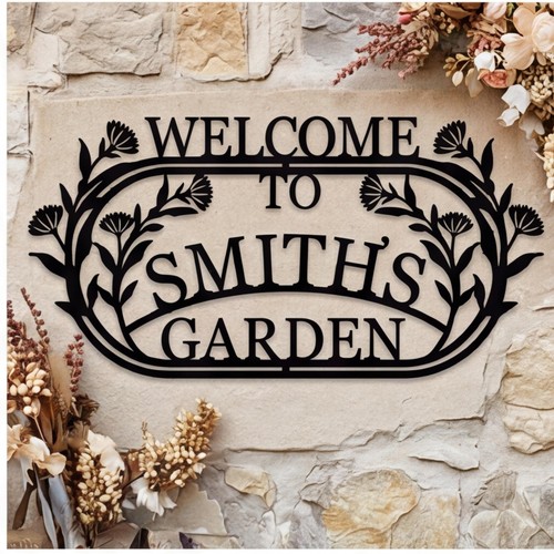Personalized garden name sign - personalized,