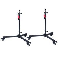 Lencarta Low Level Photography Light Stand with Caster Wheels | UK Seller