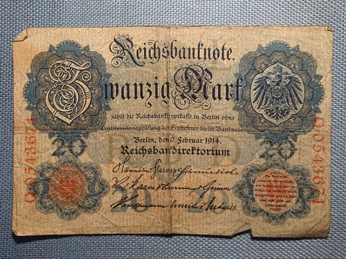 Old reichsbanknote banknote - old,