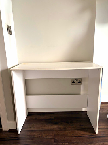 White computer desk with - white,