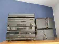 HiFi System with Turntable,Twin Cassette, Amp, Radio And Speakers